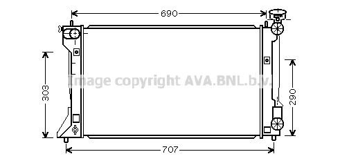 AVA QUALITY COOLING Радиатор, охлаждение двигателя TO2333